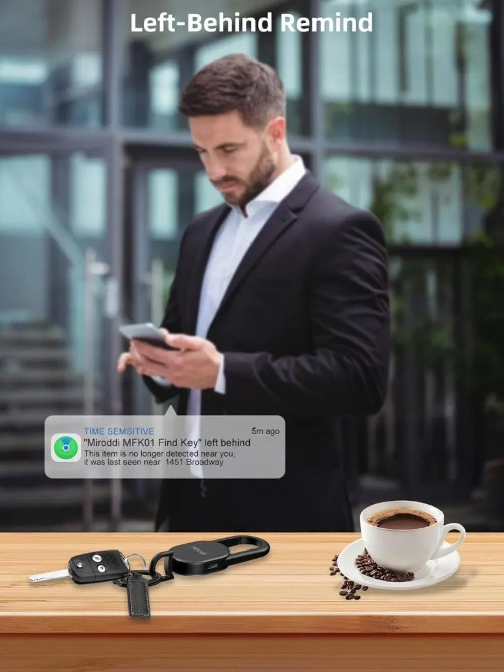 GPS Keychain Tracker for Apple Find My - Smart Car Key Finder Accessory